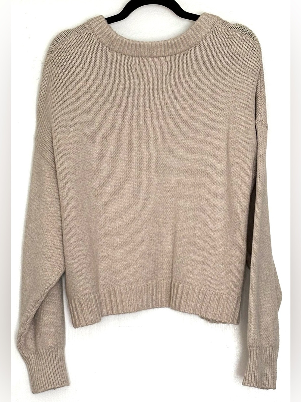 LOFT Oversized Chunky Cardigan Silver Strand Heather Size LP - Picture 3 of 5